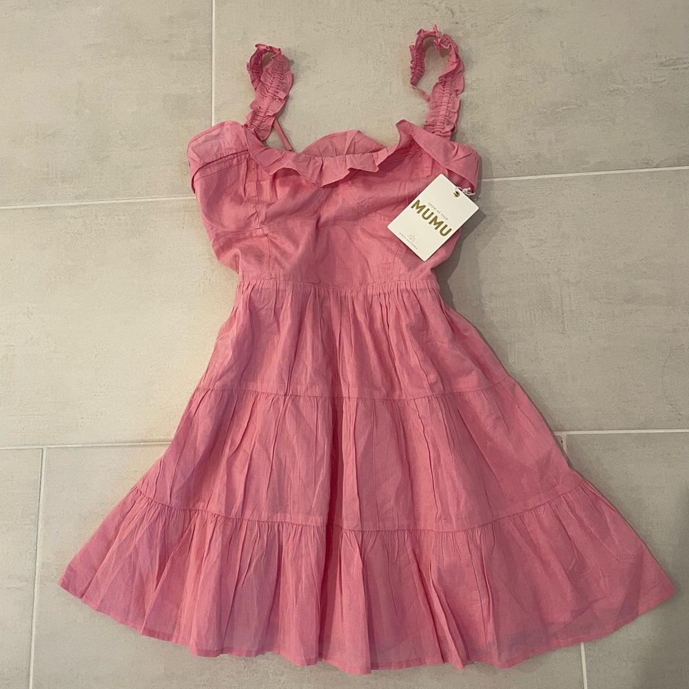 Show Me Your Mumu JOLENE MINI DRESS-PINK LEMONADE - Picture 2 of 5